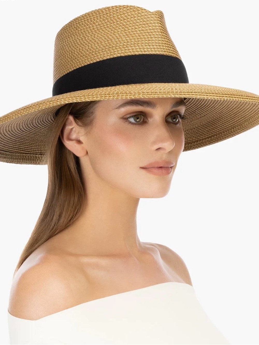 NWT Eric Javits Daphne Hat in Natural Black - Picture 5 of 12